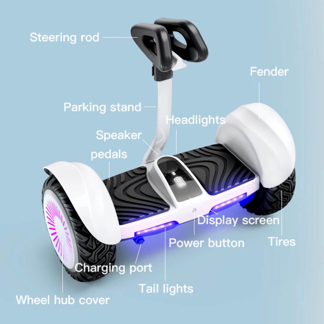 Self Balancing Scooter 3 in 1 | App control | Bluetooth Speakers | HK- K8 | 700W | Long Range