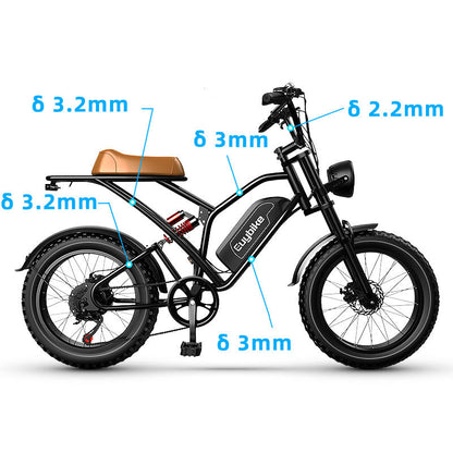 S4 ebike Long Range Moped-Style Electric Bike 1000W 48V 25AH